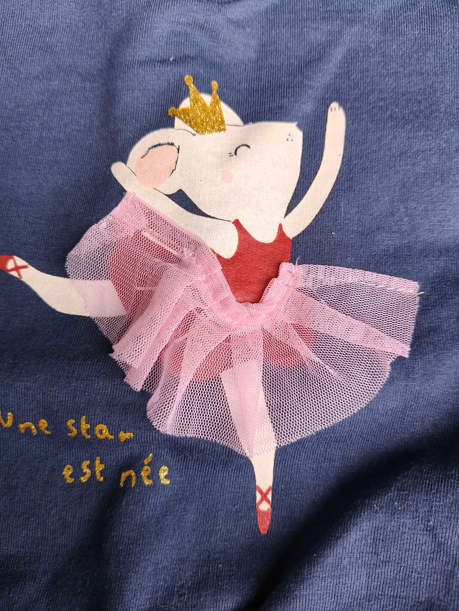 Suéter cálido para niña Bub'l azul bailarina 9 meses – photo 2
